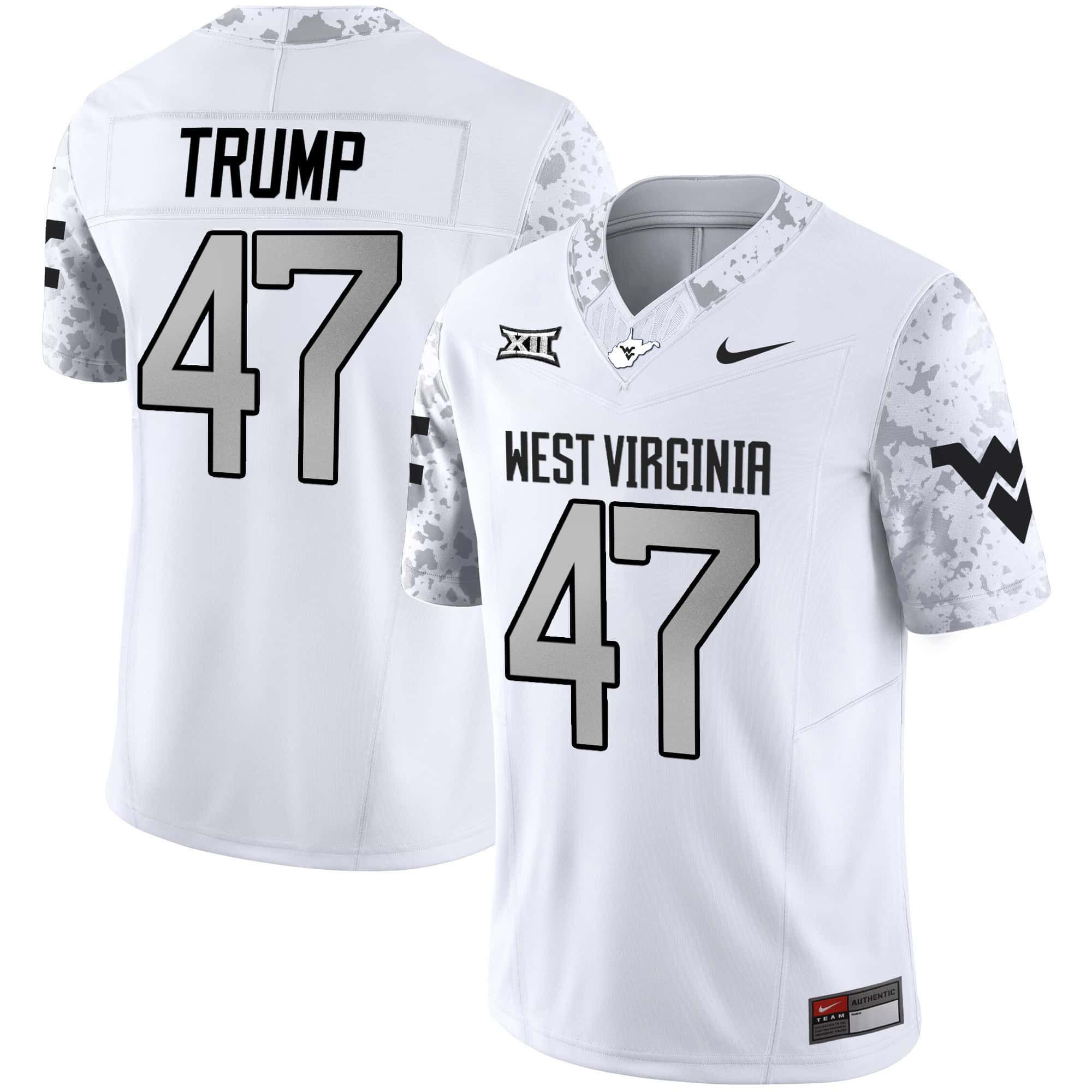 Men West Virginia Mountaineers #47 Trump White 2024 Nike Vapor Limited NCAA Jersey->indianapolis colts->NFL Jersey